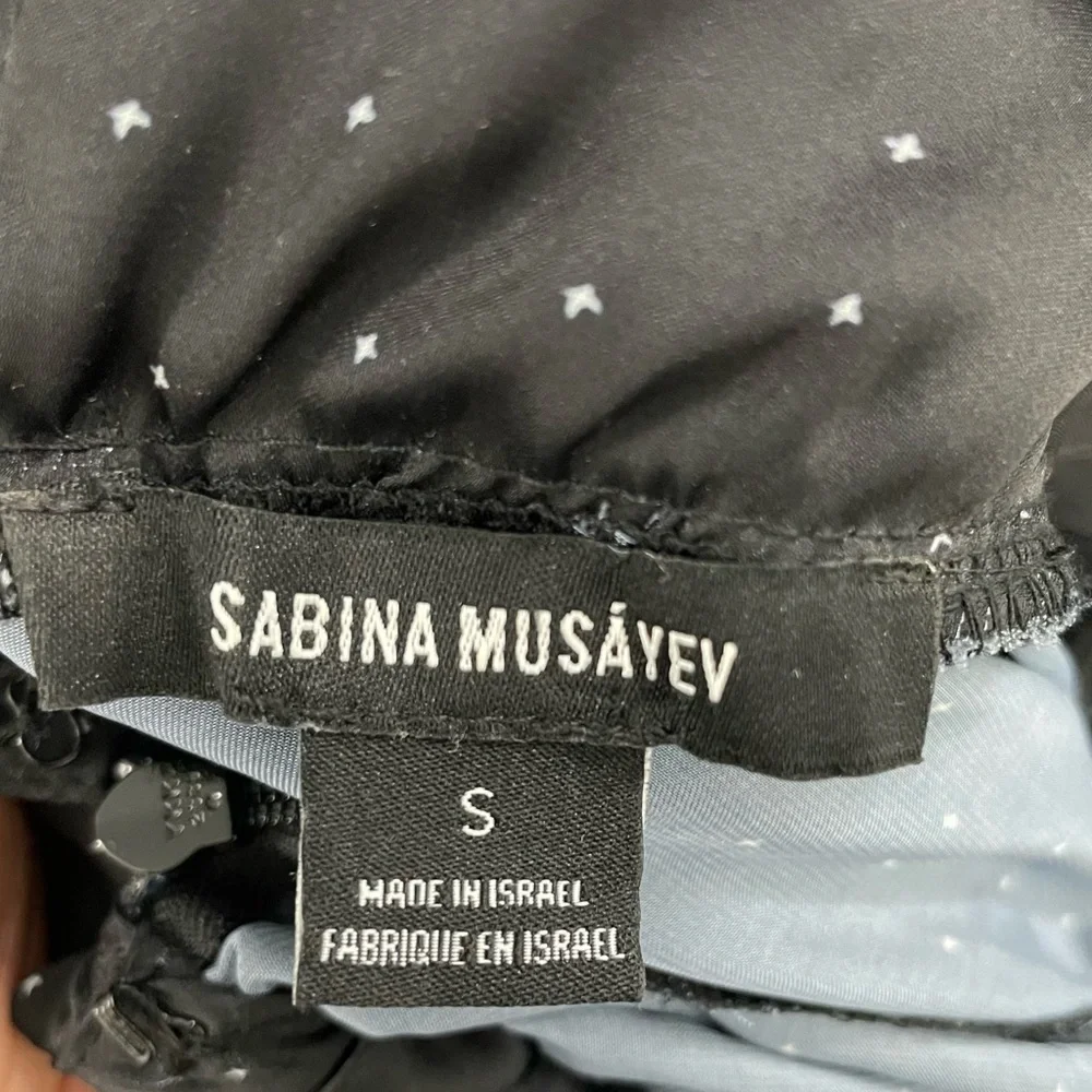 Sabina Musayev Teagan Satin Asymmetrical Handkerchief Dress - Picture 9 of 10